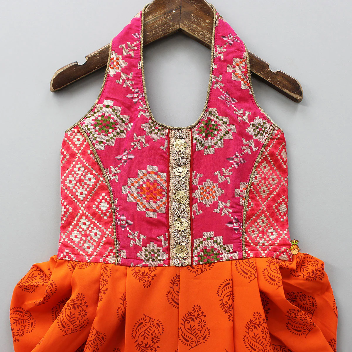 Halterneck Dhoti Style Printed Jumpsuit - Image 3