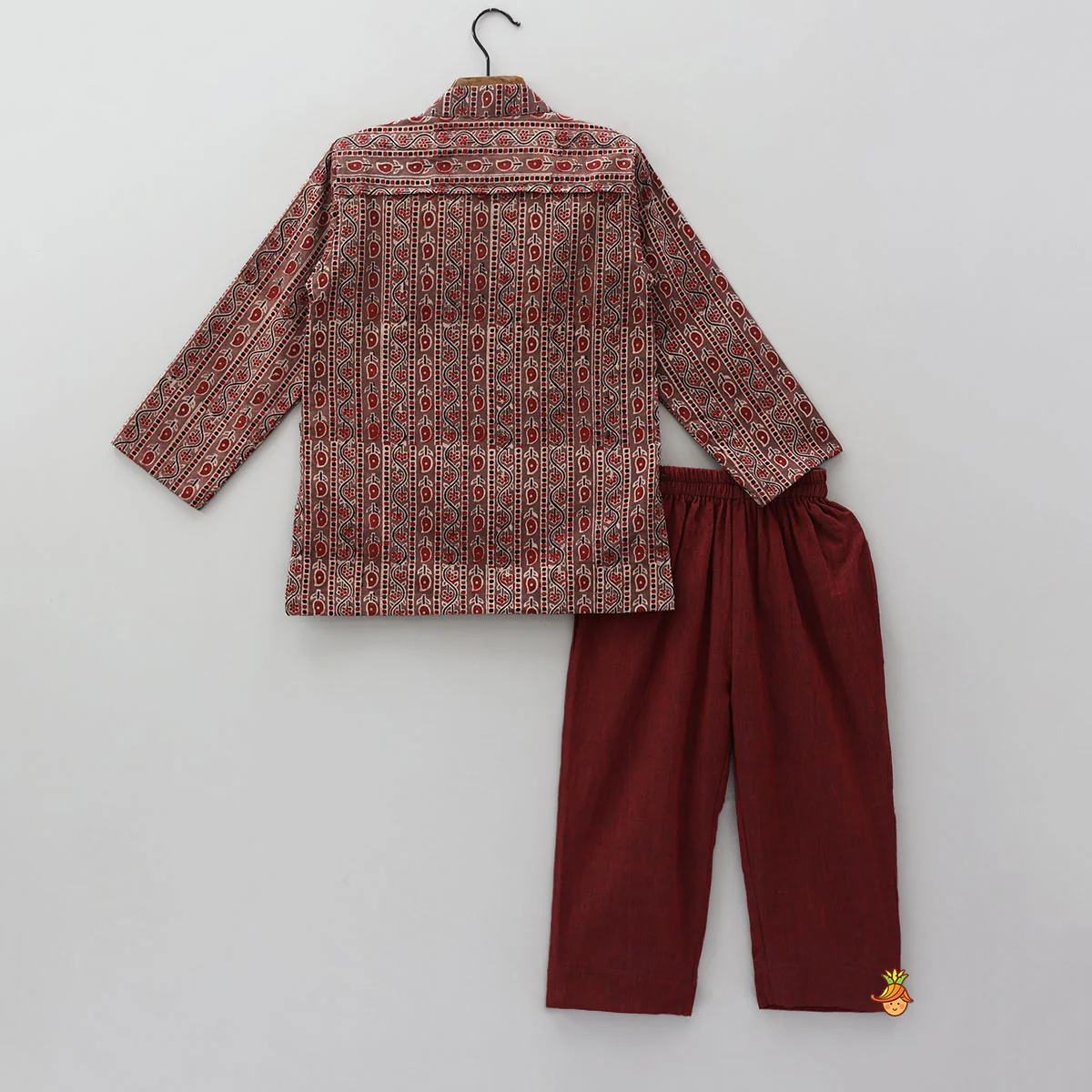 Hand Block Printed Kurta And Pyjama - Image 2