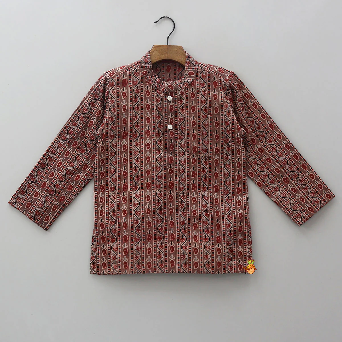 Hand Block Printed Kurta And Pyjama - Image 3