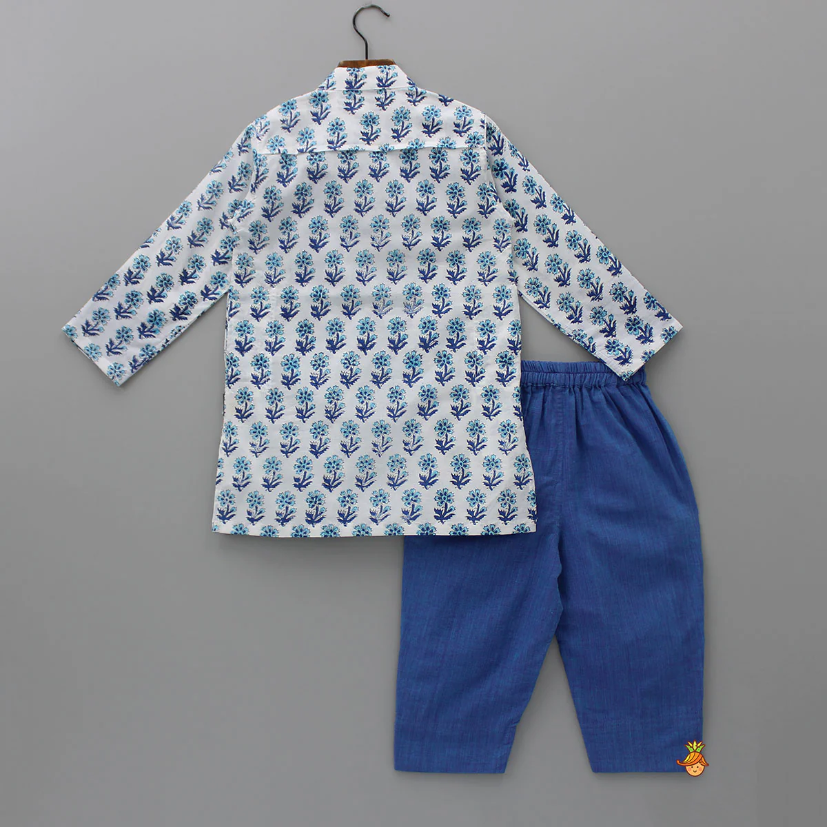 Hand Block Printed Kurta With Pyjama - Image 2
