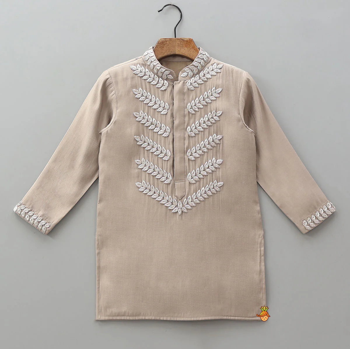 Hand Embroidered Elegant Kurta With Pants - Image 3