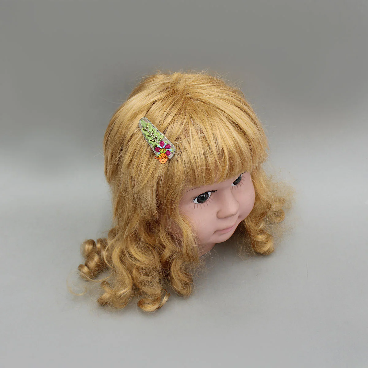 Hand Embroidered Floral Hair Clips - Image 4