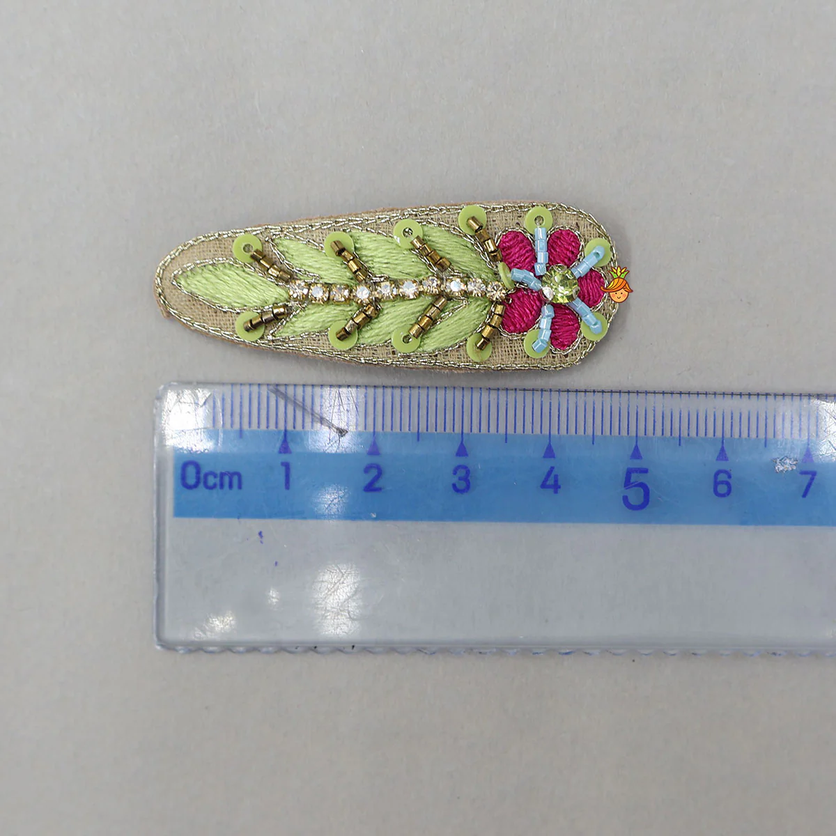 Hand Embroidered Floral Hair Clips - Image 5