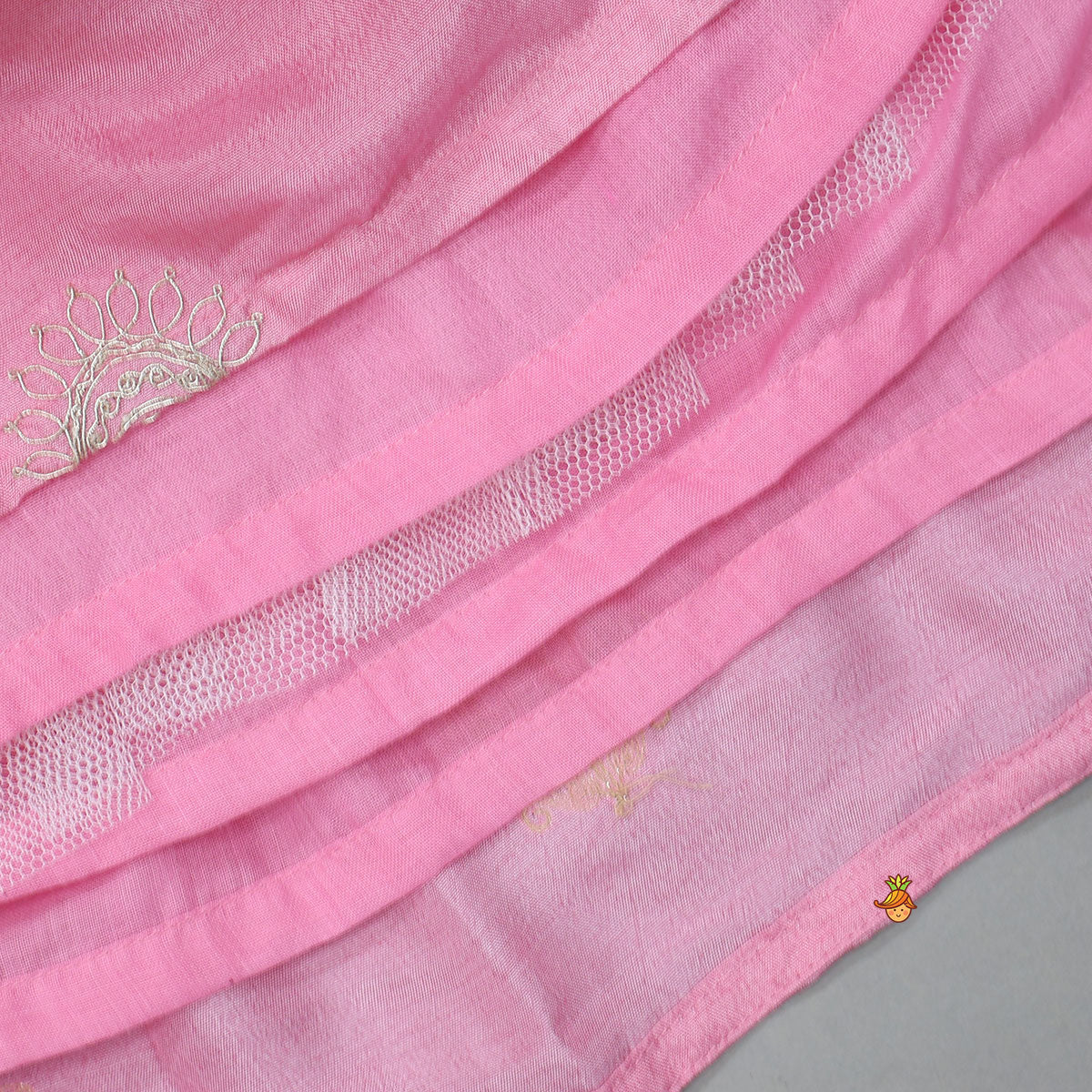 Hand Embroidered Strappy Top And Lehenga With Dupatta - Image 7