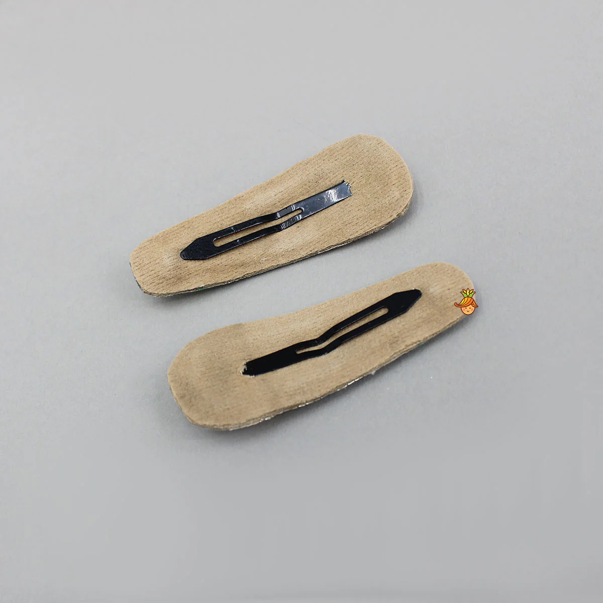 Hand Embroidered Strawberry Hair Clips - Image 2