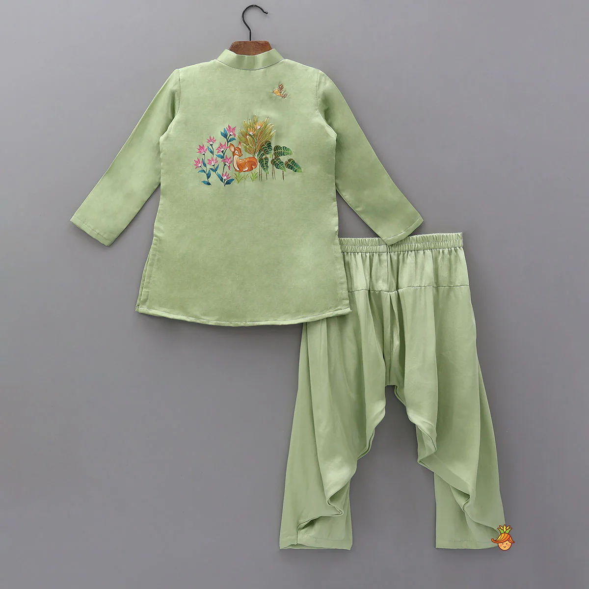 Hand-Painted Ethnic Kurta And Patiala Salwar - Image 2