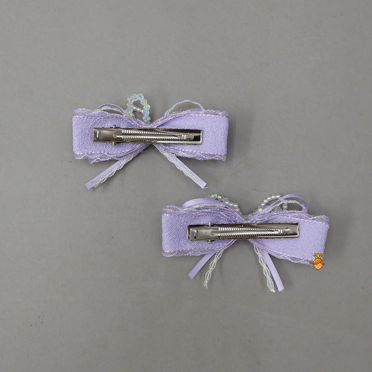 Handcrafted Cute Ribbon Hair Clip - Set Of 2 - Image 2