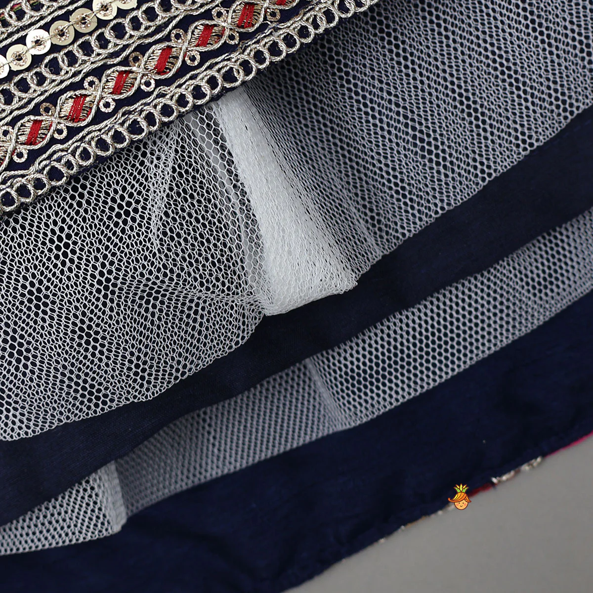 Heavily Embroidered Front-Open Top With Matching Lehenga - Image 6