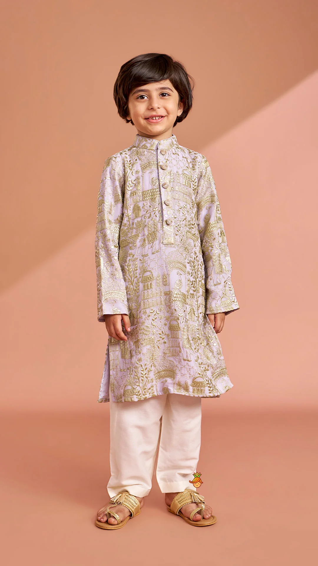 Heavy Embroidered Kurta And Pyjama - Image 2