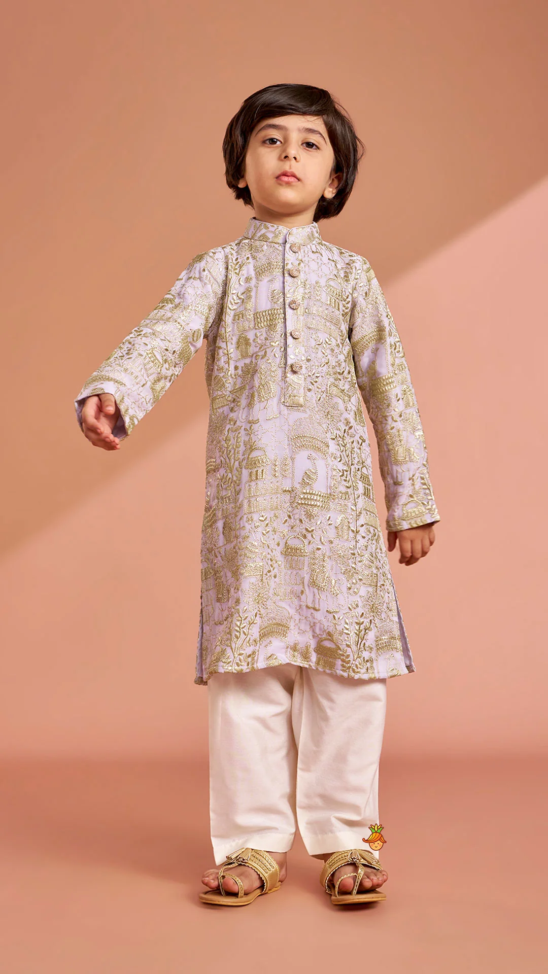 Heavy Embroidered Kurta And Pyjama - Image 4