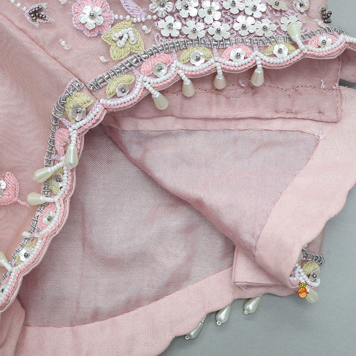 Heavy Embroidered Top And Lehenga With Organza Dupatta - Image 6