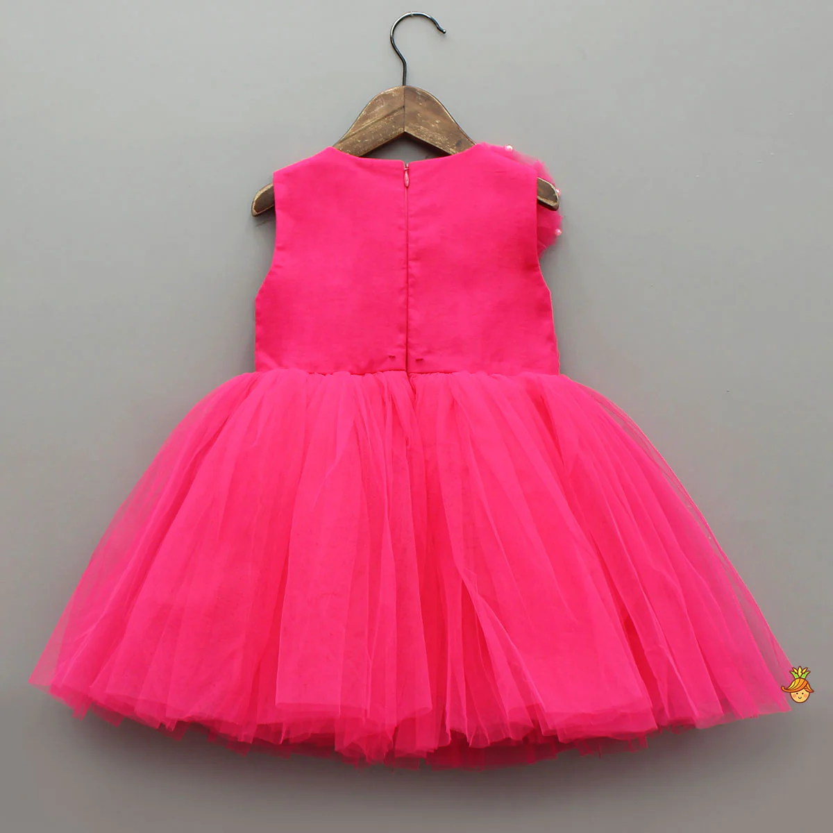 Flower Adorned Dress With Detachable Butterfly Wings - Image 3