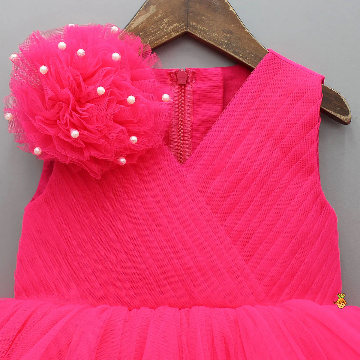 Flower Adorned Dress With Detachable Butterfly Wings - Image 4