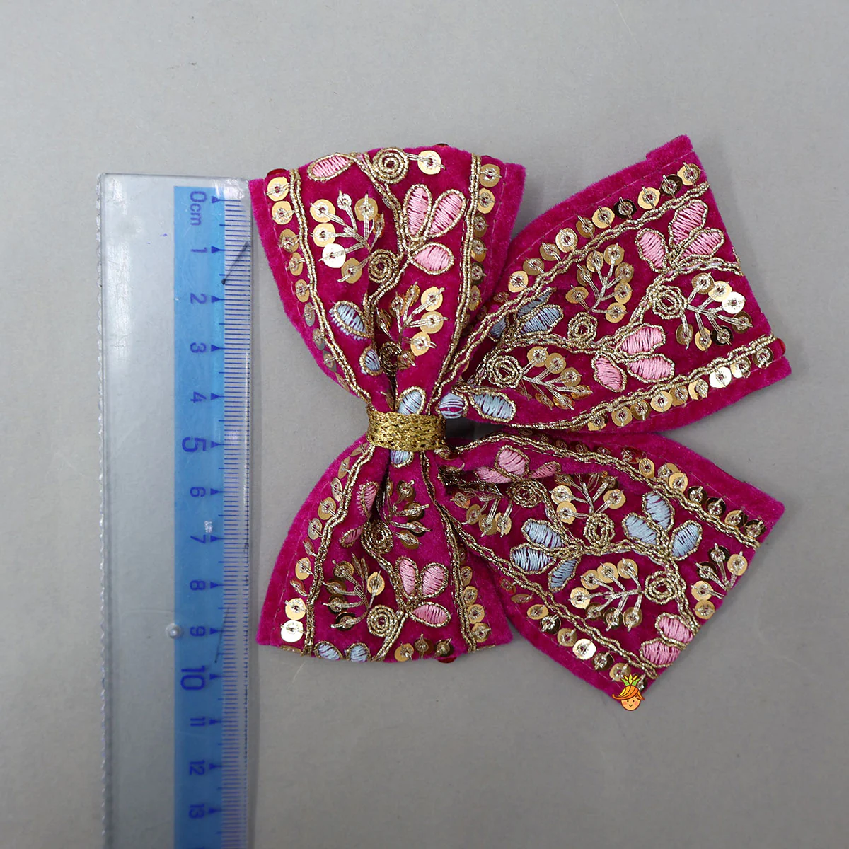Intricate Embroidered Velvet Hair Clip - Image 5