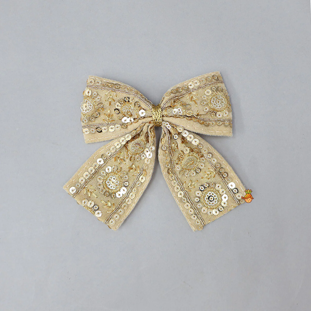 Intricately Embroidered Eye-Catching Velvet Hair Clip