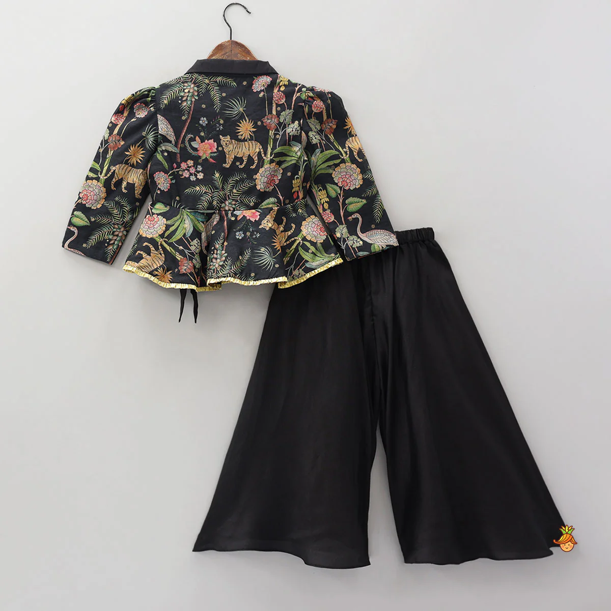 Jacket Style Stunning Peplum Top And Flared Palazzo - Image 2