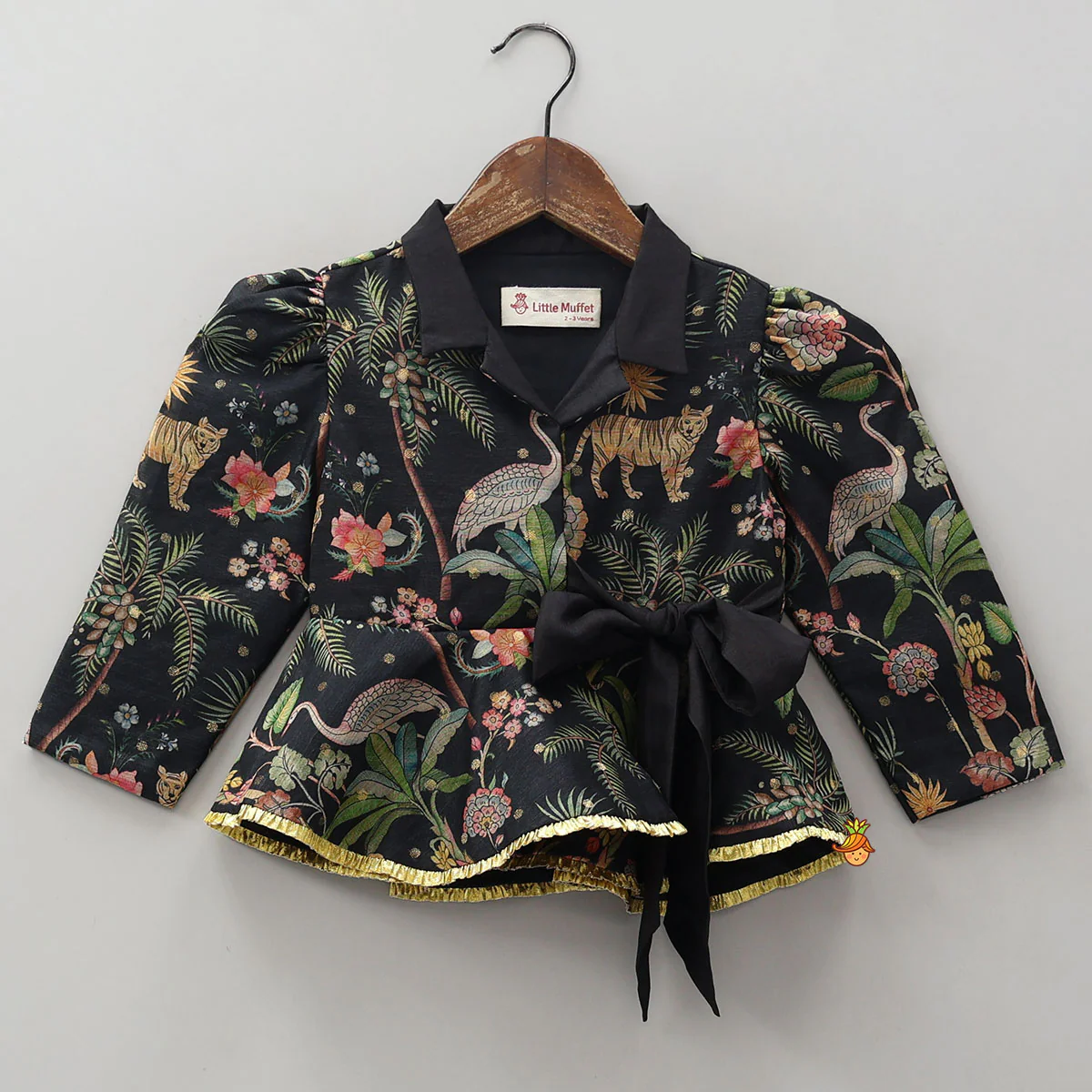 Jacket Style Stunning Peplum Top And Flared Palazzo - Image 3