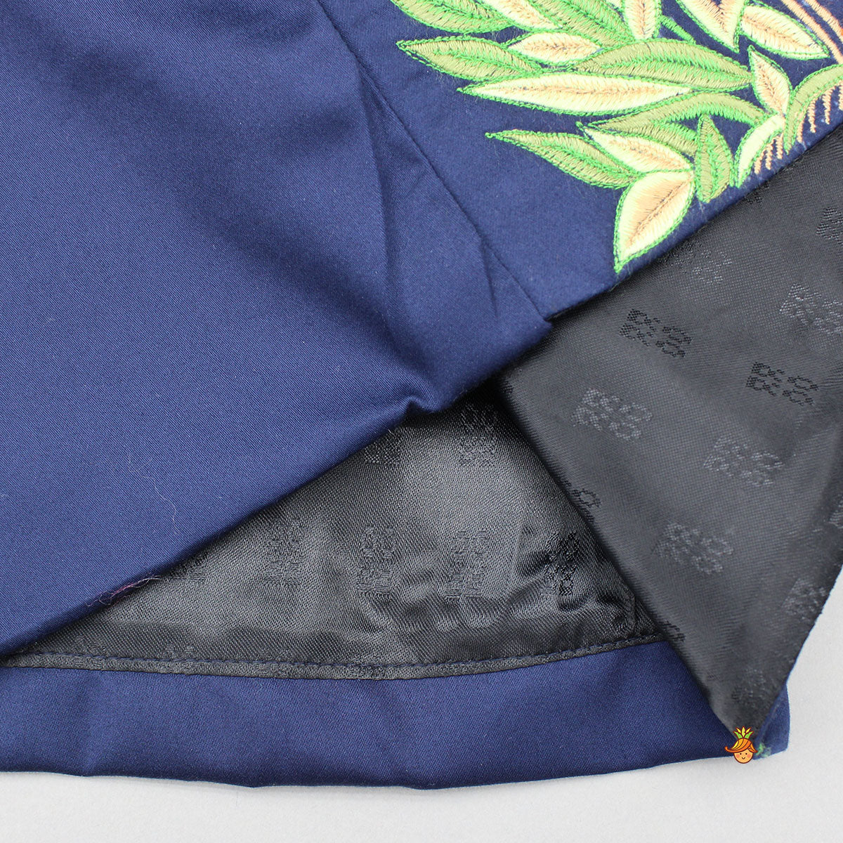 Jungle Theme Embroidered Blue Sherwani With Pant - Image 5