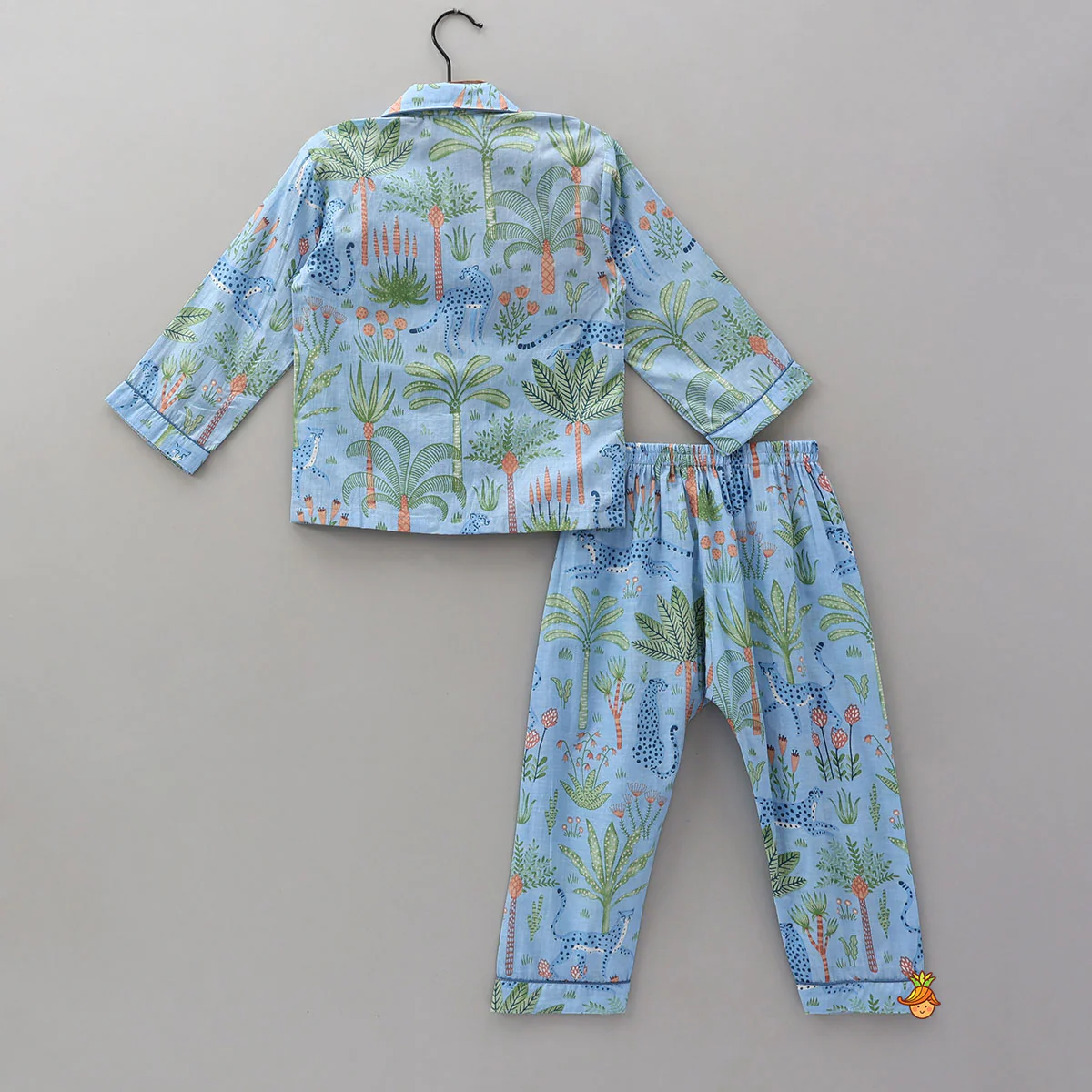 Jungle-Themed Printed Top And Pyjama - Image 2