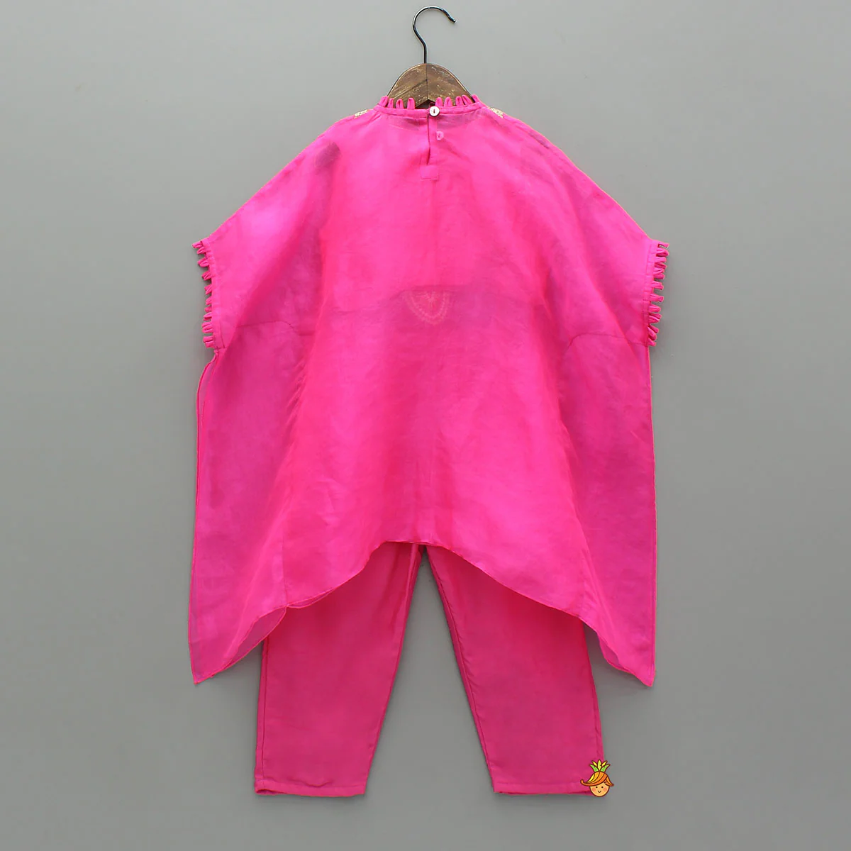 Kaftan Top With Inner Crop Top And Pant - Image 2