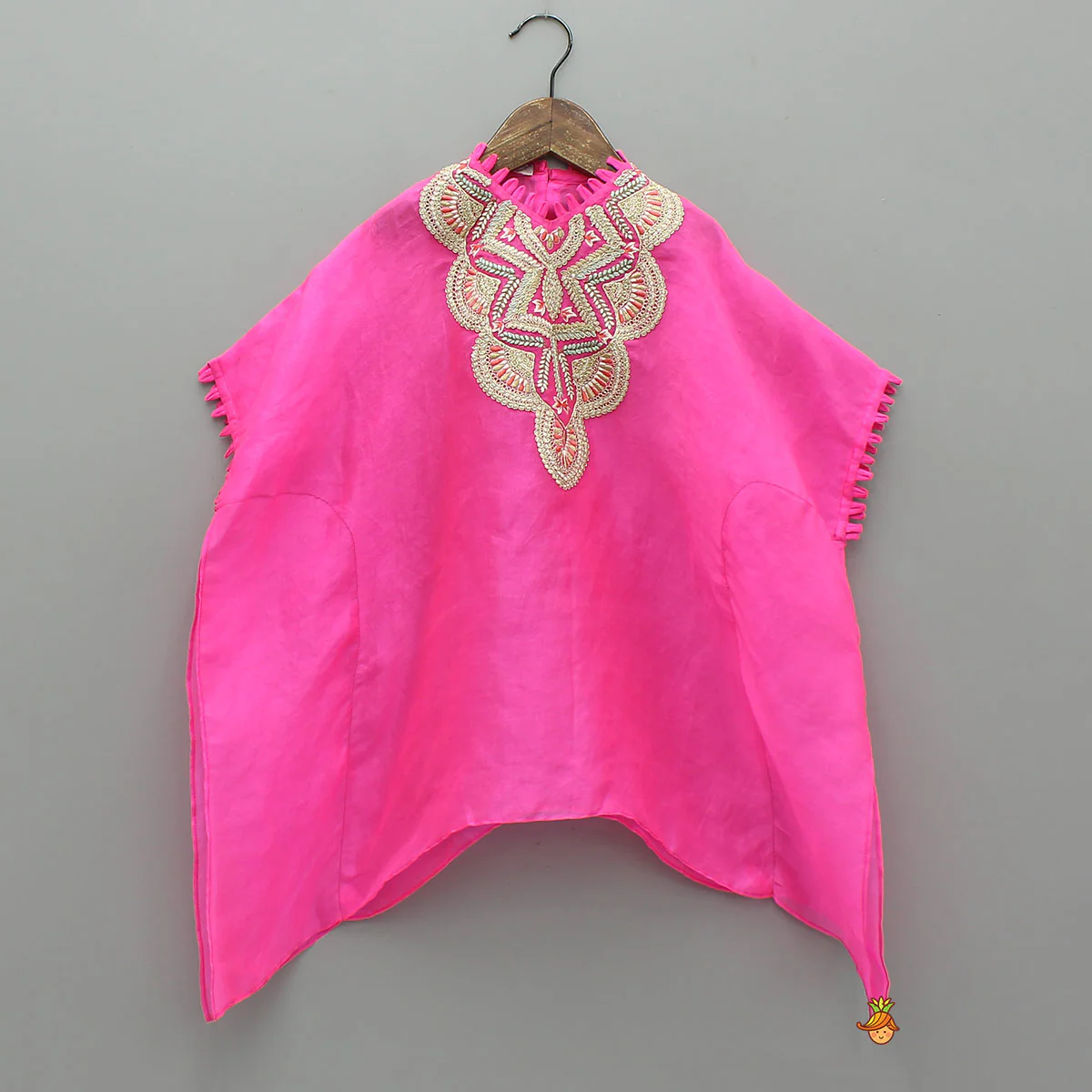 Kaftan Top With Inner Crop Top And Pant - Image 6
