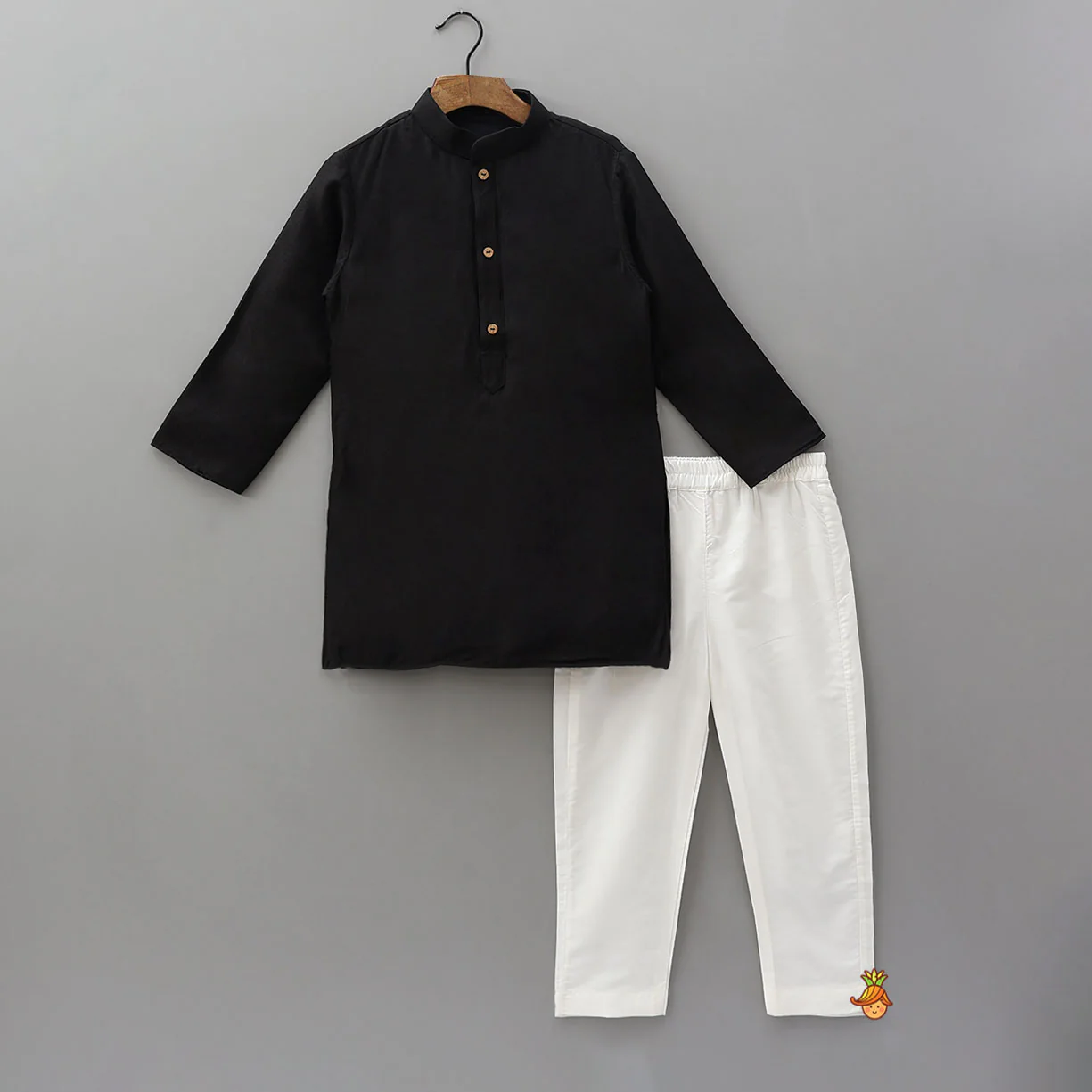 Kurta With Embroidered Jacket And Pyjama - Image 3