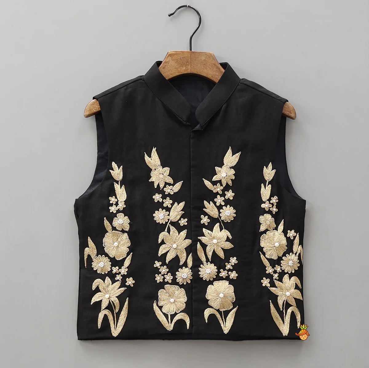 Kurta With Embroidered Jacket And Pyjama - Image 6