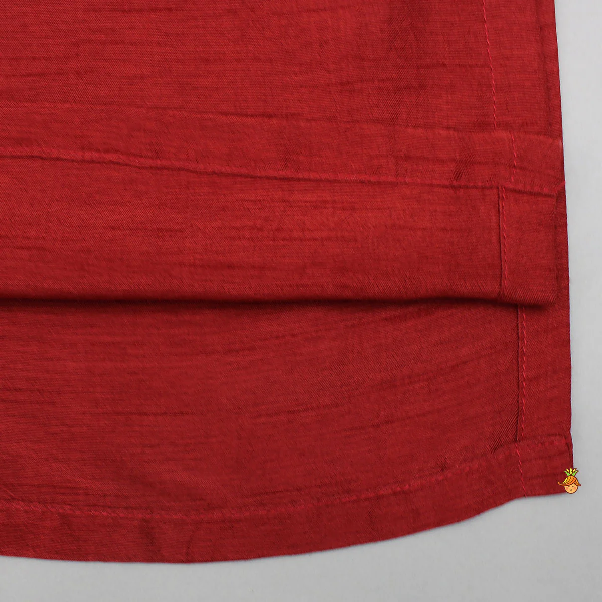 Kurta With Pocket-Detail Asymmetric Jacket And Pyjama - Image 7