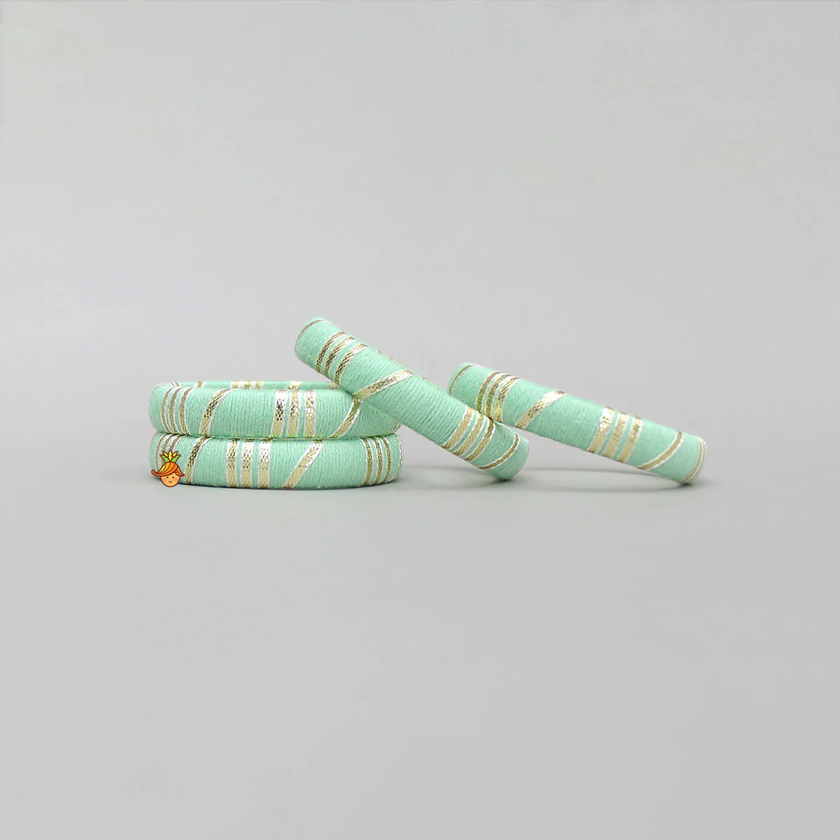 Lace Detailed Green Bangles Set - Image 4
