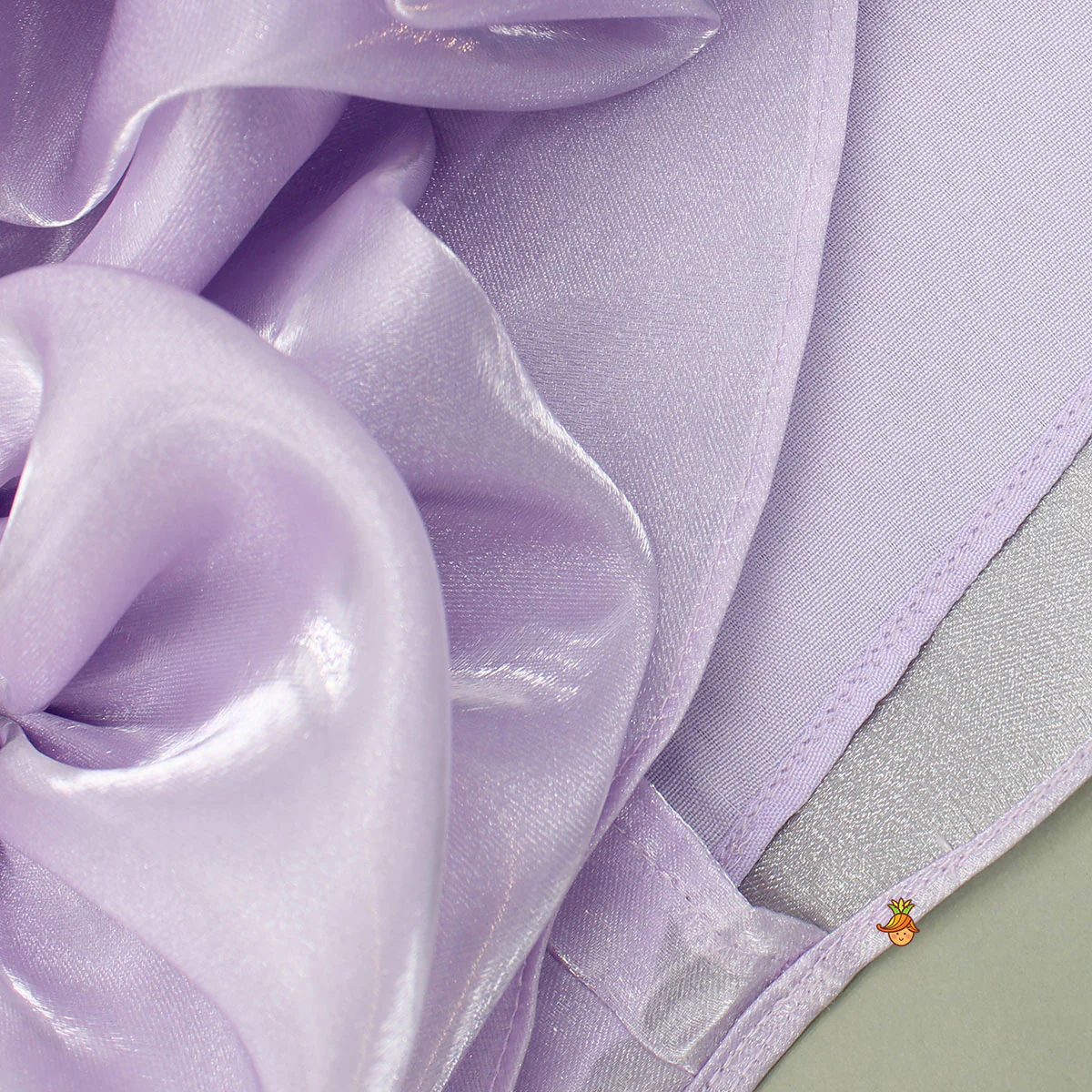 Lavender Artificial Flowers Embellished Dress - Image 5