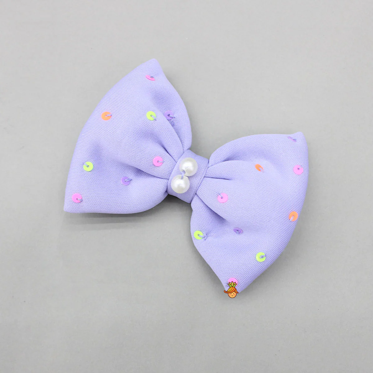 Lavender Bow Embellished Strappy Dress With Matching Bow Hairclip - Image 8