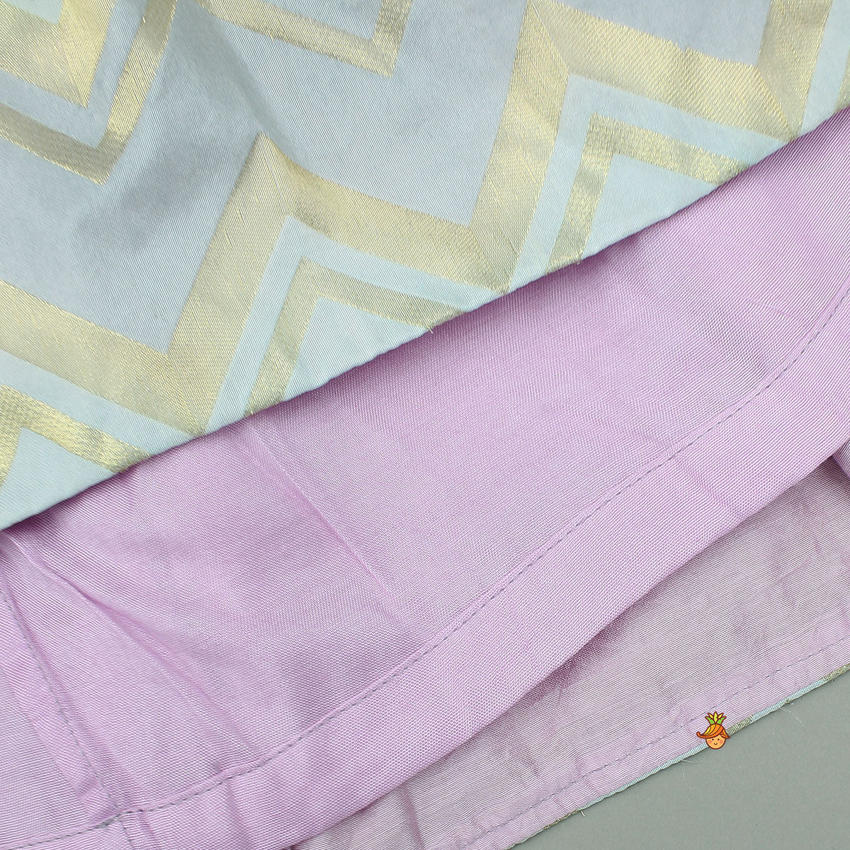 Lavender Embroidered Tie up Strap Top And Lehenga With Dupatta - Image 7