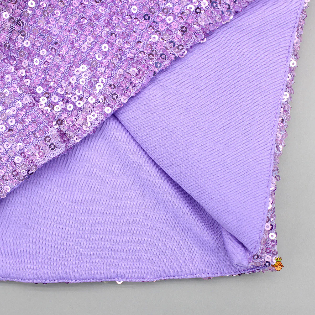 Lavender Sequins Embellished Strappy Dress With Stiff Belt And Detachable Trail - Image 6