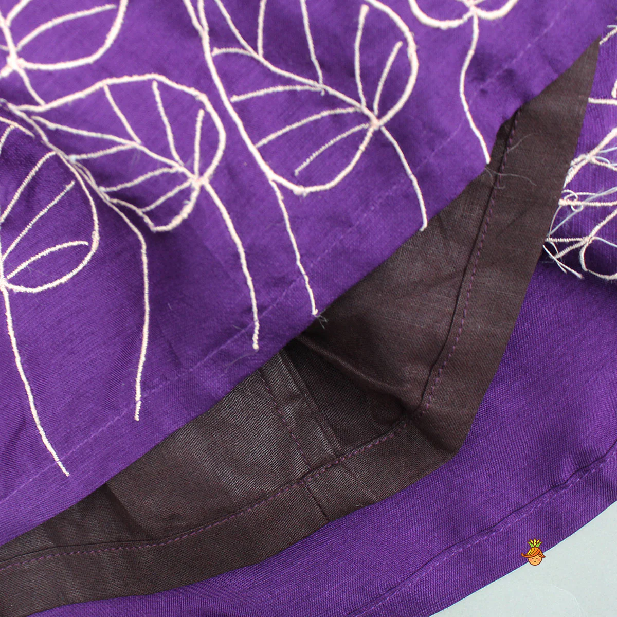 Leaf Embroidered Kurti With Matching Embroidered Palazzo And Dupatta - Image 6