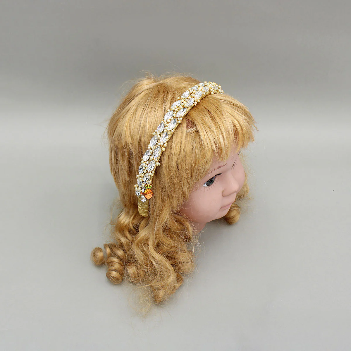 Leaf Shaped Faux White Stones Embellished Hair Band - Image 5