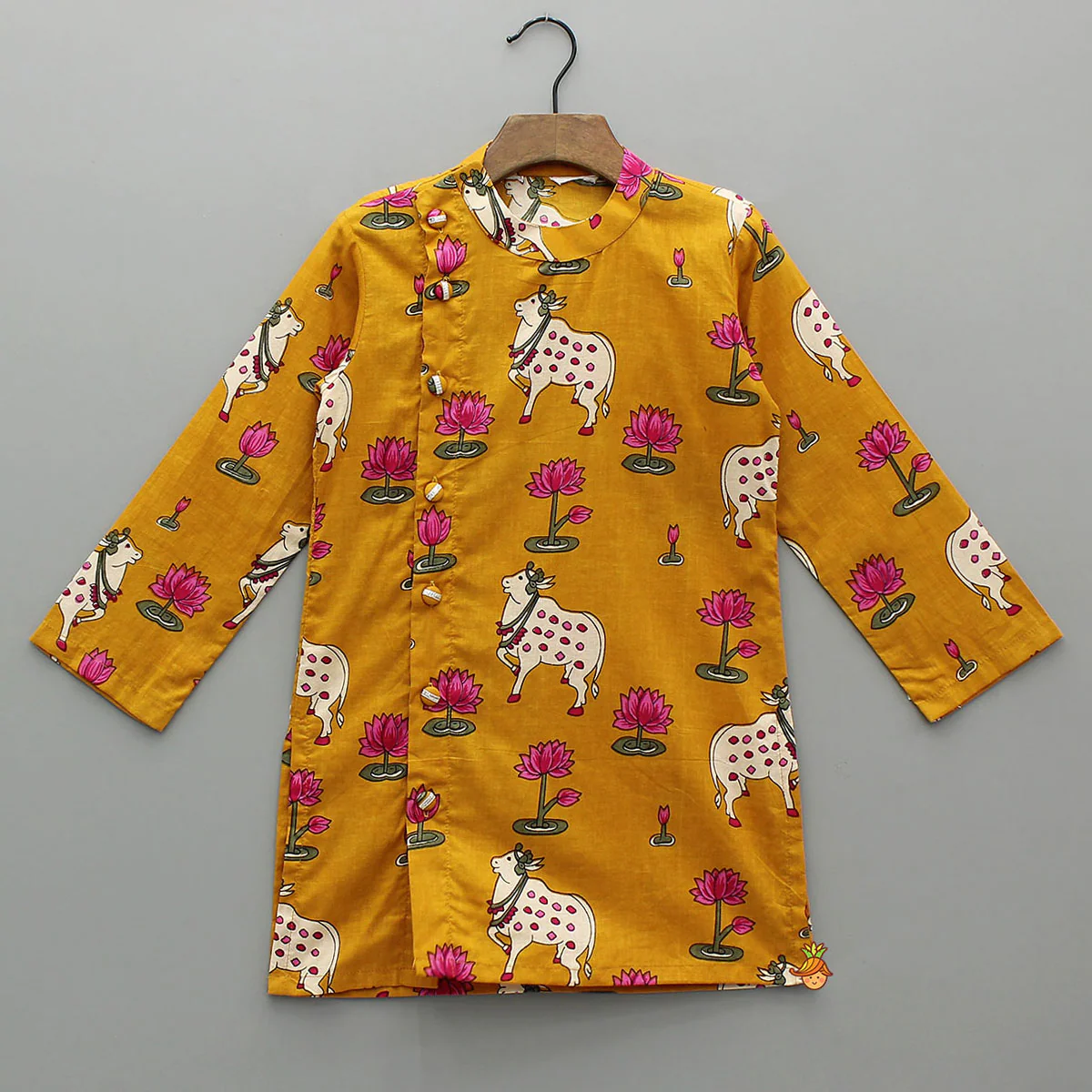 Lotus Printed Kurta With Pyjama - Image 3