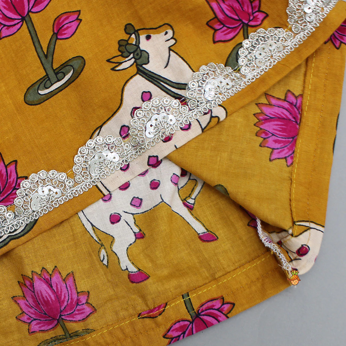 Lotus Printed Top With Matching Lehenga And Dupatta - Image 7