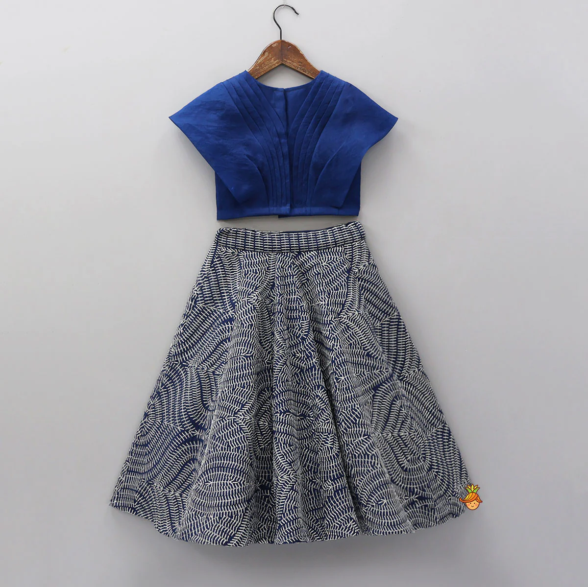 Lovely Pleated Crop Top And Heavy Embroidered Lehenga - Image 2