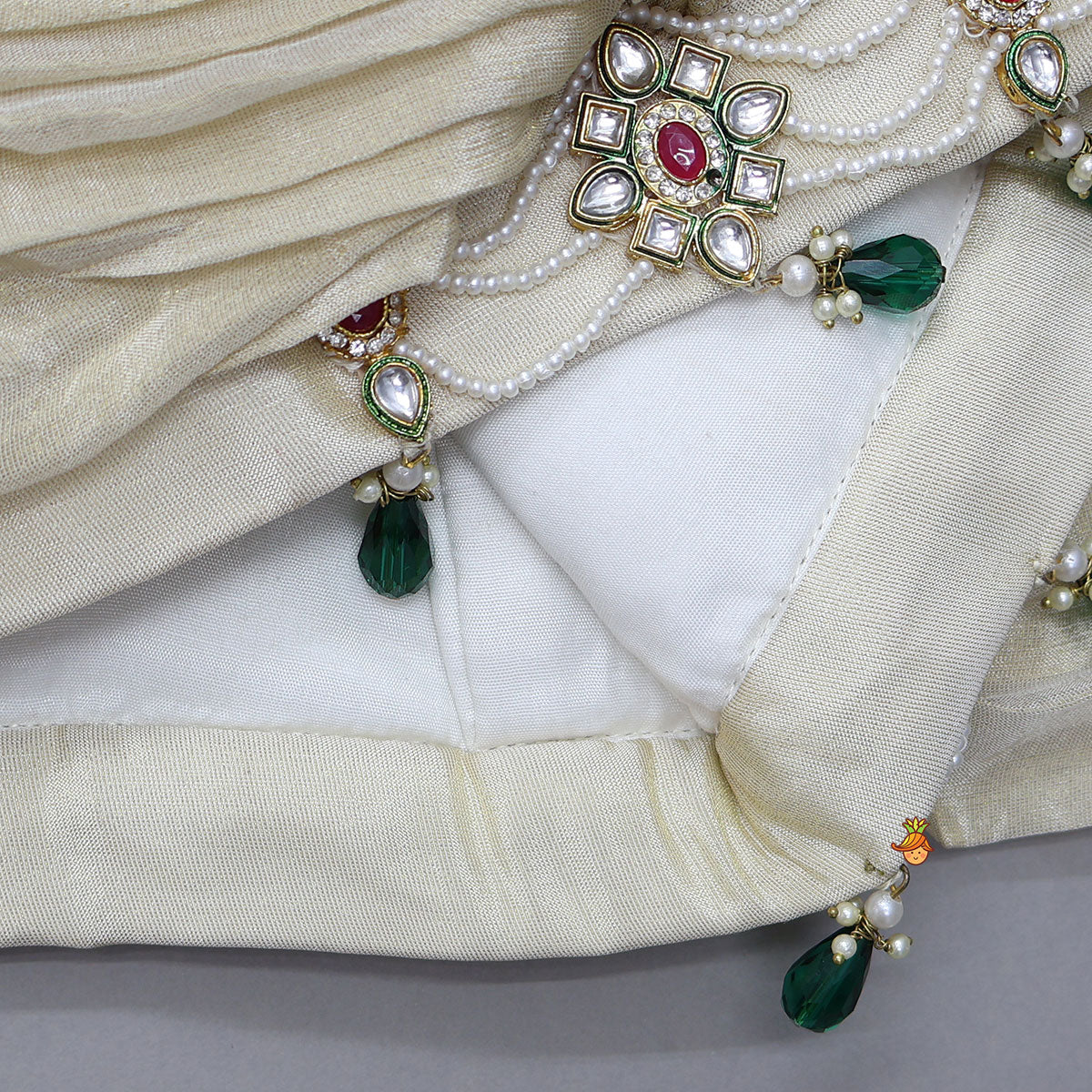 Lovely Strappy Shimmery Top And Skirt Style Lehenga - Image 5