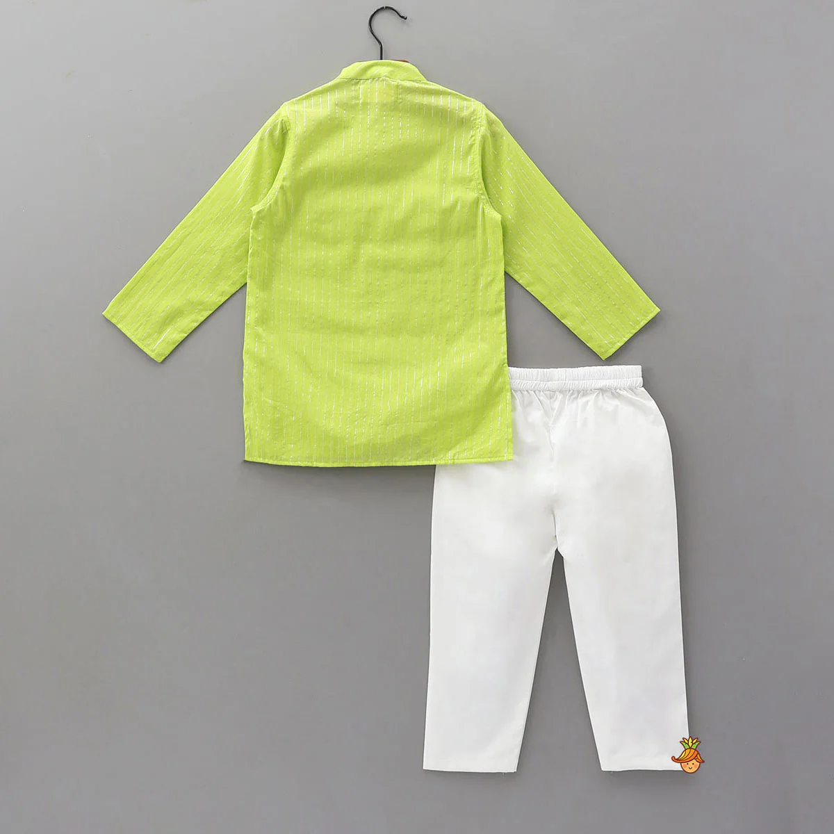 Lurex Stripe Detailed Kurta With Pyjama - Image 2