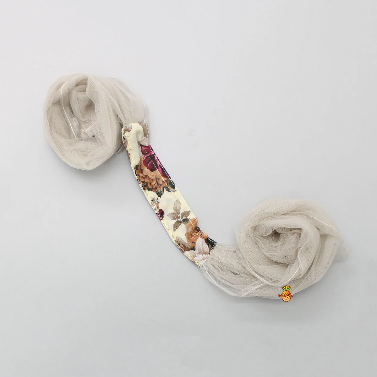 Lurex Striped Floral Printed V Neck Top And Patiala With Stylish Net Off White Dupatta - Image 7