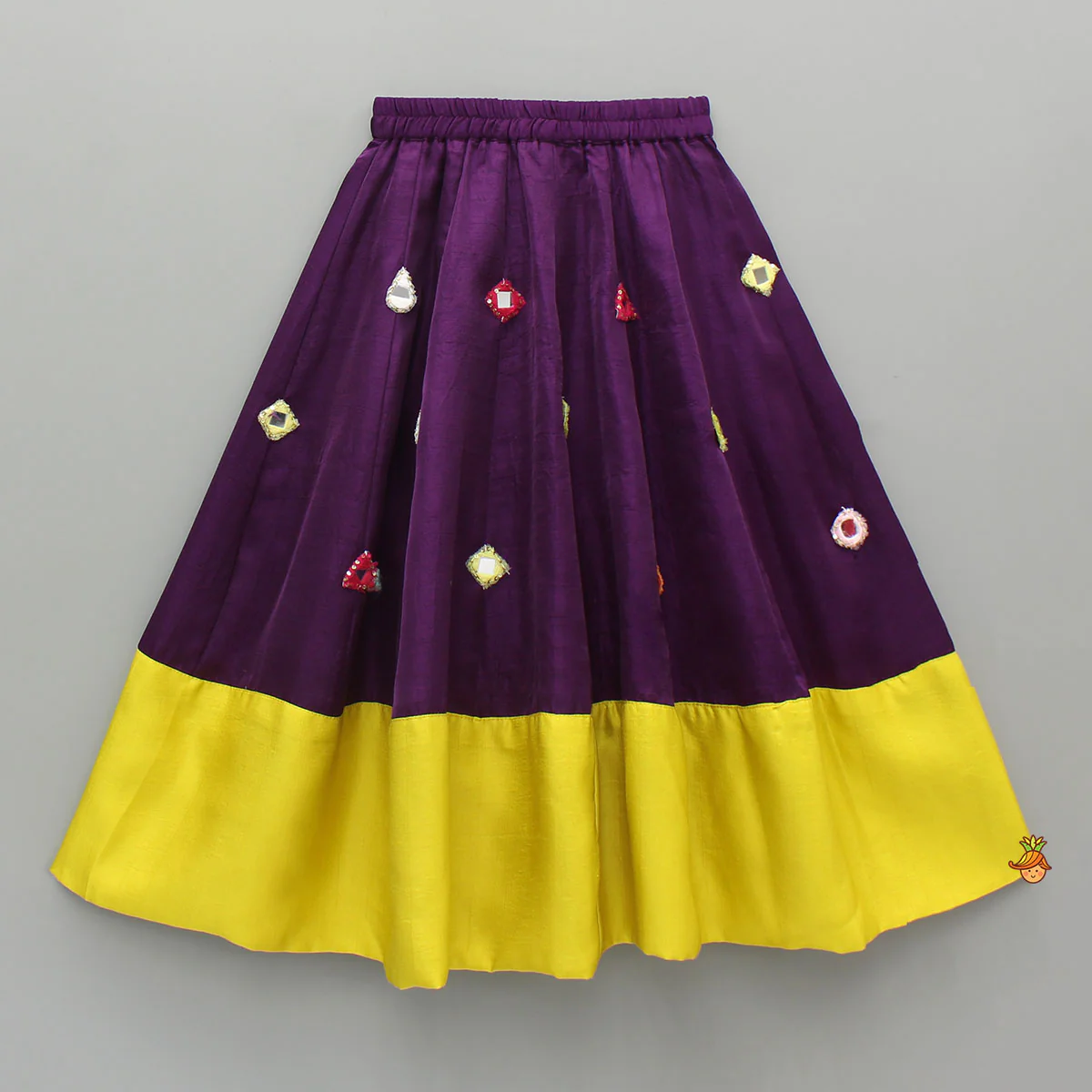 Mirror Work Stylish Top And Flared Lehenga - Image 4