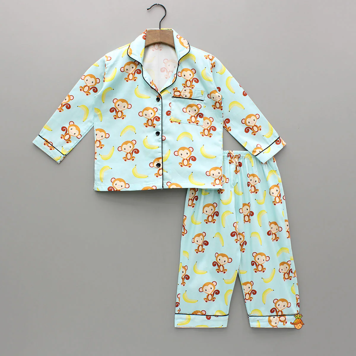 Monkey And Banana Printed Sleepwear Set