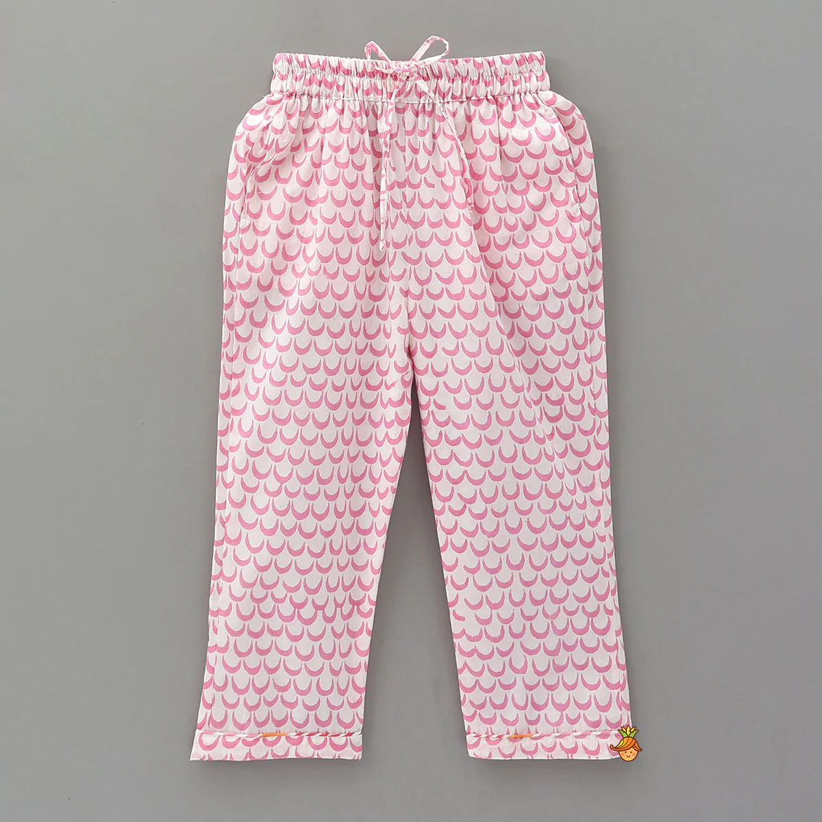 Moon Printed Pink Top And Pyjama - Image 4