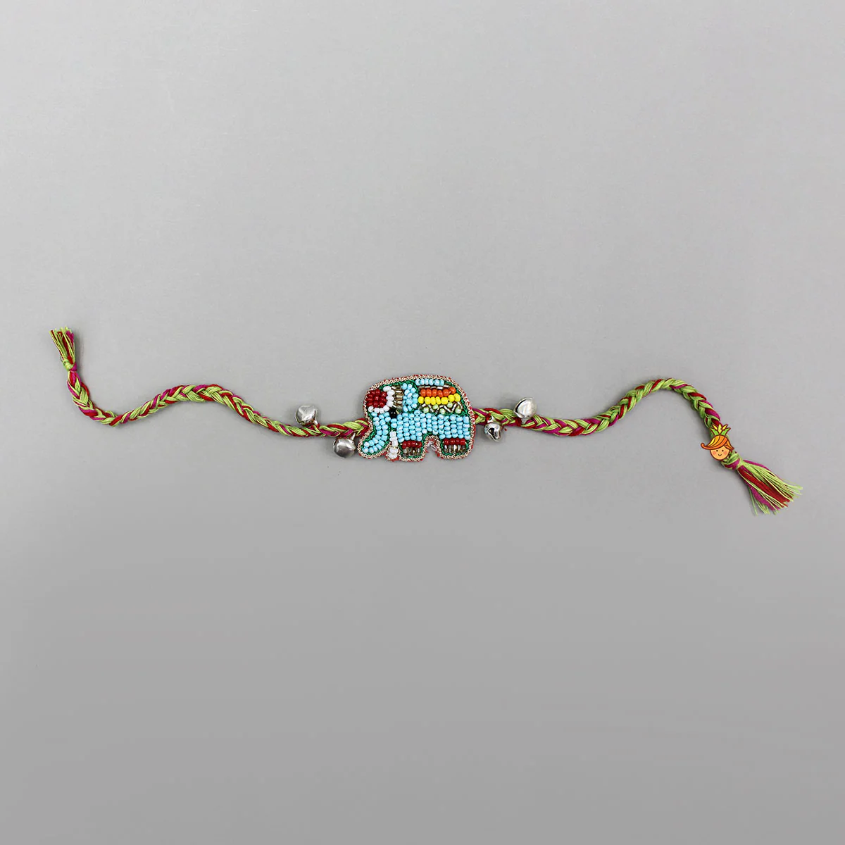 Multi Colour Elephant Motif Rakhi