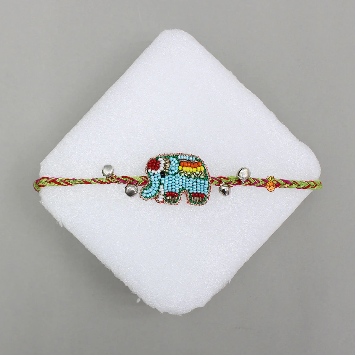 Multi Colour Elephant Motif Rakhi - Image 3
