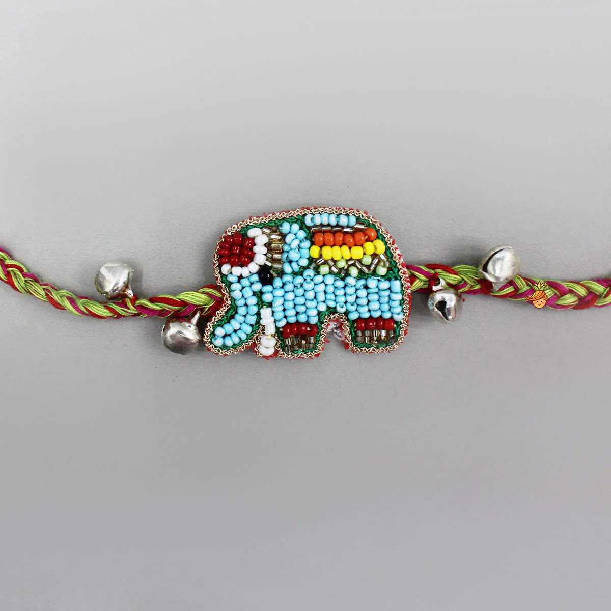 Multi Colour Elephant Motif Rakhi - Image 4