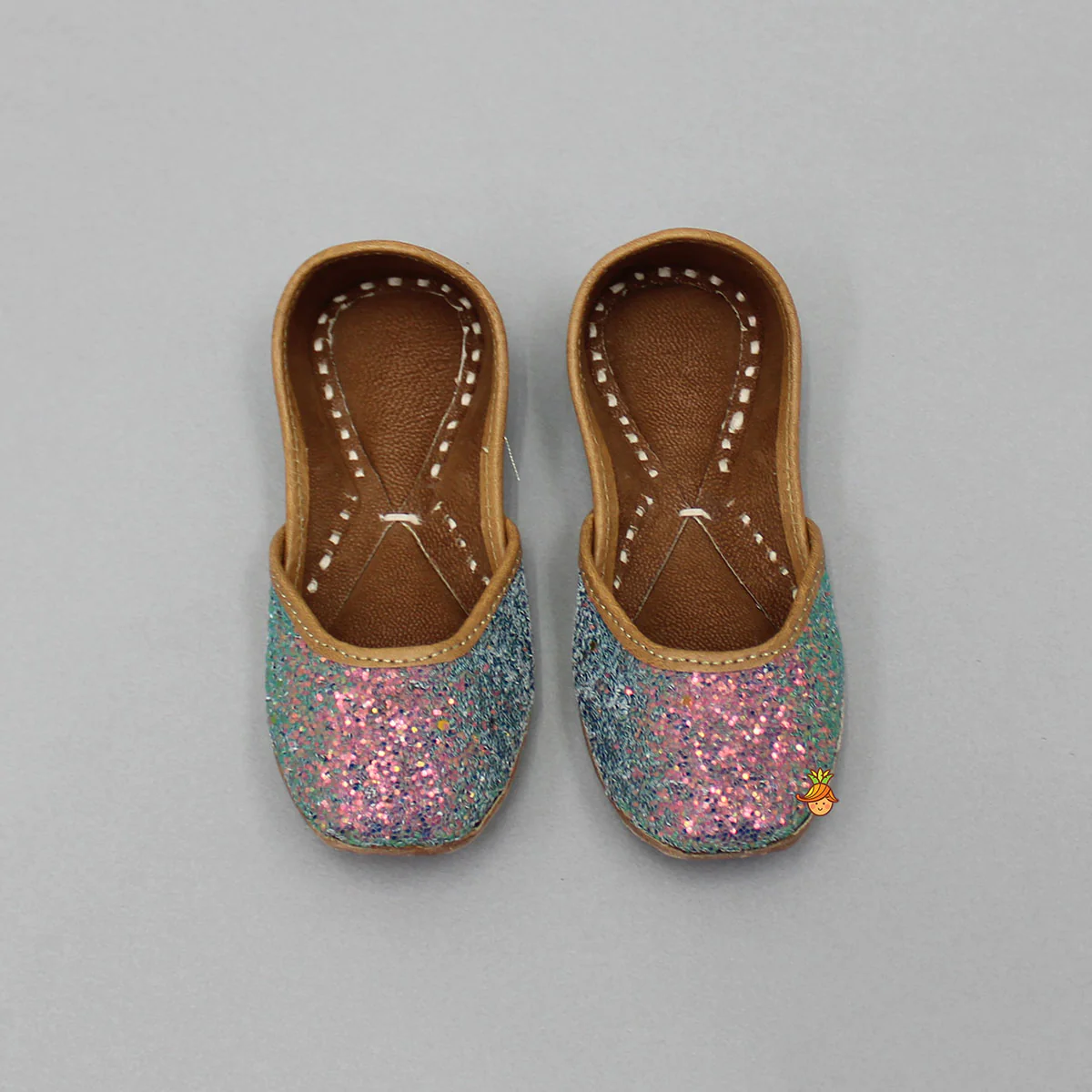 Multi Colour Glittery Jutti - Image 3