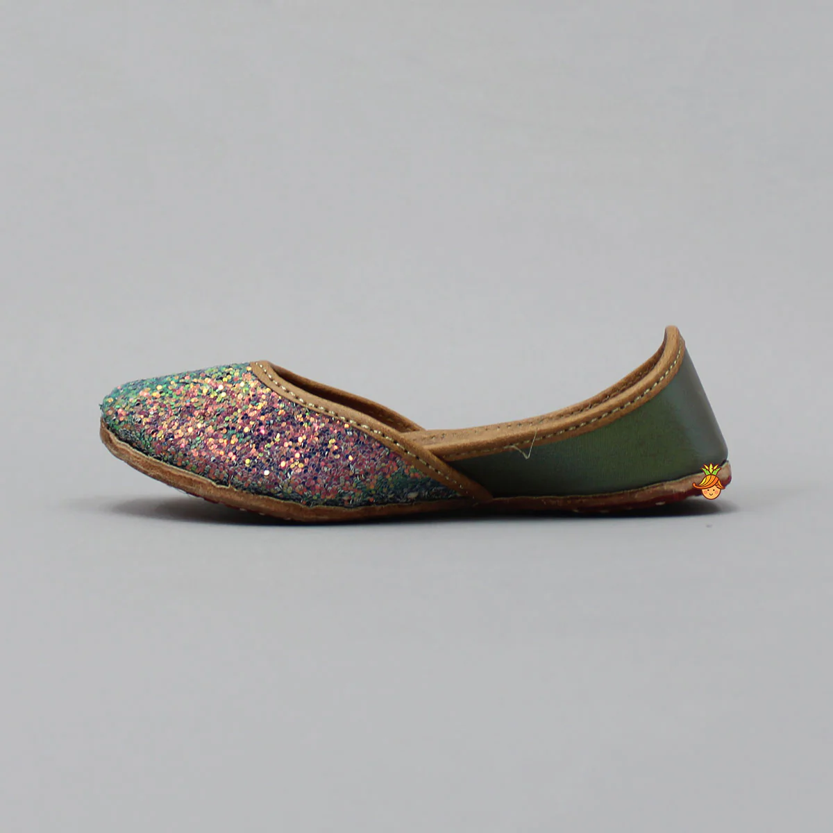 Multi Colour Glittery Jutti - Image 4