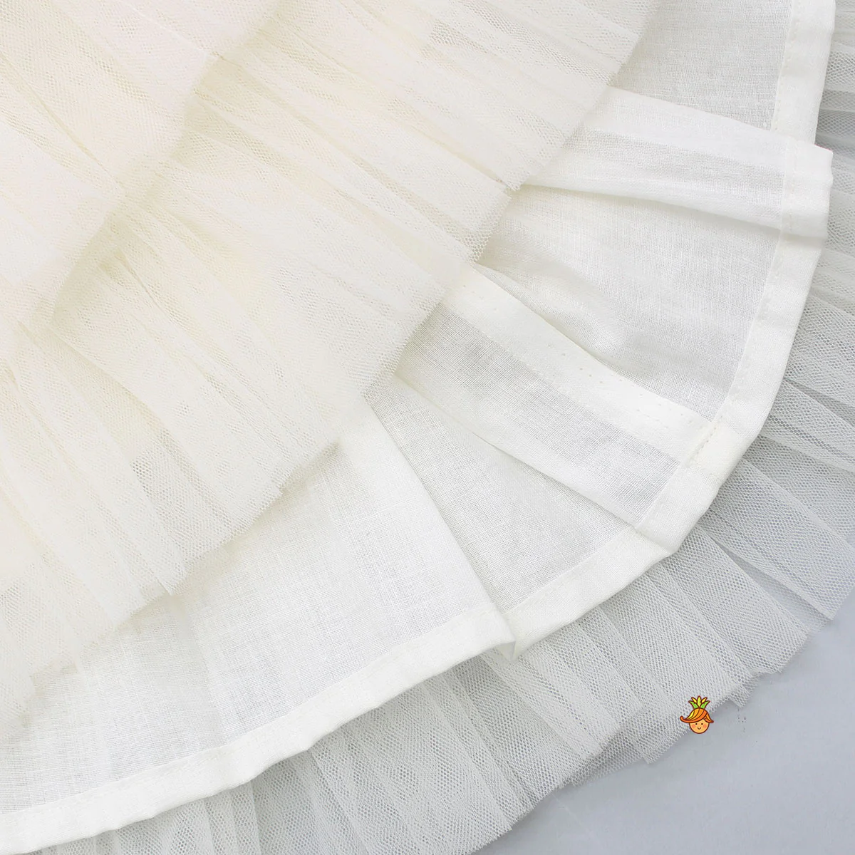 Multi Layered Off White Dress - Image 4